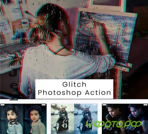 Glitch Photoshop Action - RFQAJ46