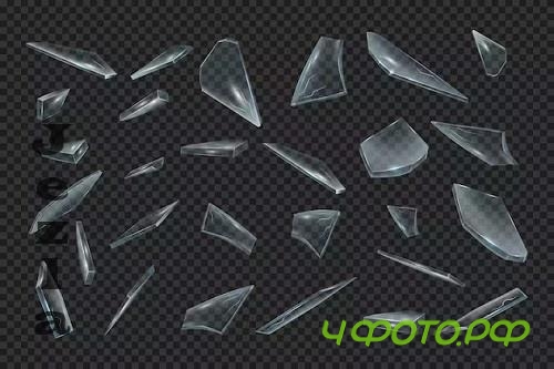 Shards of broken glass, shattered particles - 35VMW7L