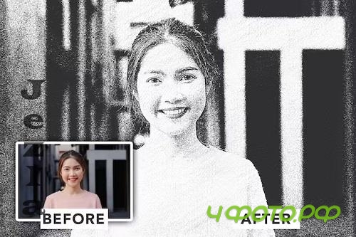 Pencil Sketch Photo Effect - D5EXCYT
