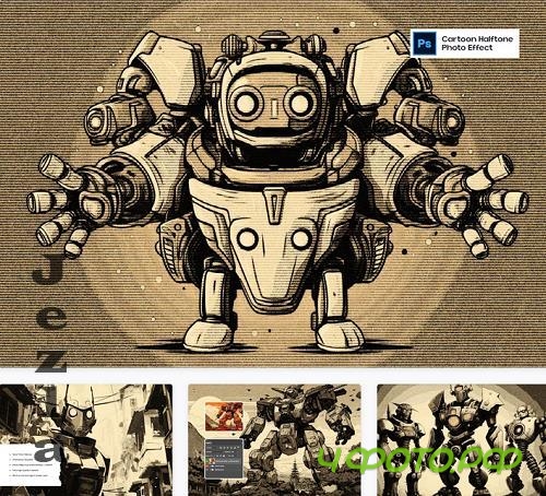 Cartoon Halftone Photo Effect - KFPJFHV