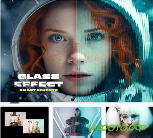 Glass Mask Photo Effect - 92073252