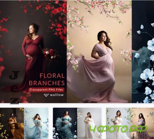 30 Floral Transparent PNG Spring overlays - 7VNN8CK