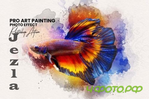 Pro Art Painting Photoshop Action - 92351477