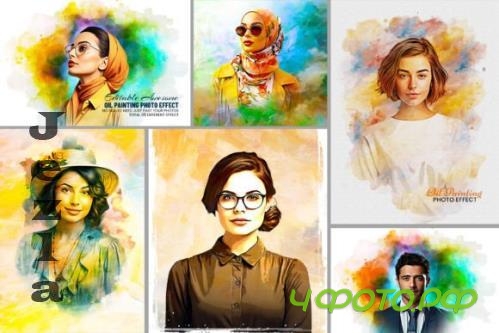 Abstract Oil Painting Artistic Photo Effect