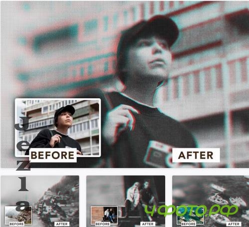 Old Film Black and White Photo Effect - TZ7HZSA
