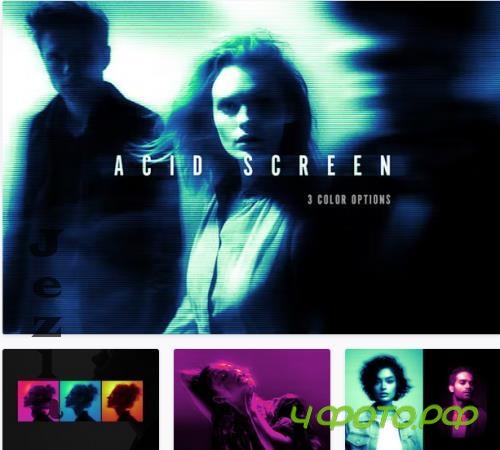 Acid Screen Photo Effect - 92473315