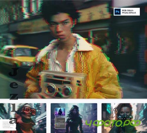 RGB Glitch Photo Effect - 445SKAF
