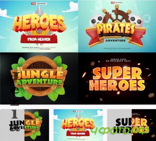 Game Hero Adventure 3D Text Effect - HQYJB6N