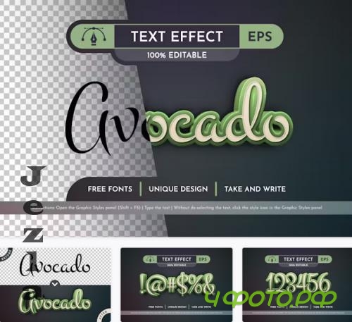Avocado Editable Text Effect - 92434262 Avocado Editable Text Effect - 92434262