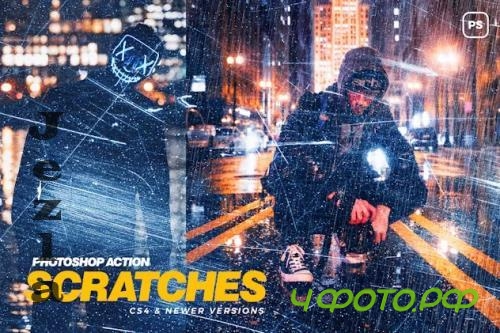 Scratches Effect Photoshop Action - 121919305 Scratches Effect Photoshop Action - 121919305