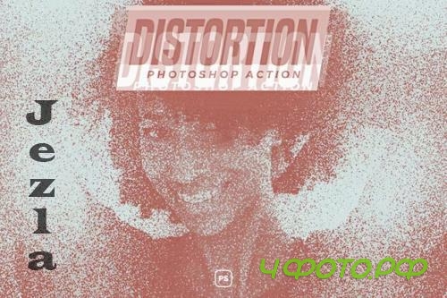Distortion Photoshop Action - 126454647