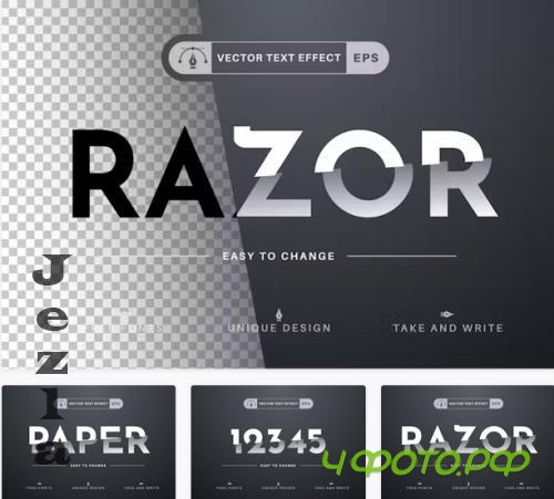 Razor - Editable Text Effect - 42298956