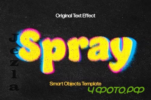 Color Spray Text Effect - 92197627