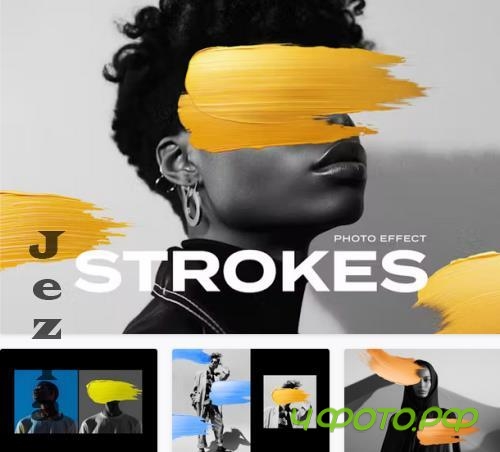 Paint Strokes Photo Effect - 92465328