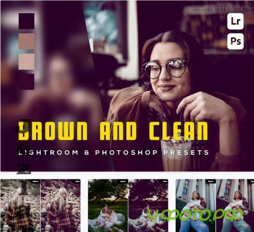 6 Brown and Clean Lightroom and photoshop Presets - 785KNRQ