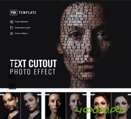 Text Cutout Photo Effect - XJKPYXH