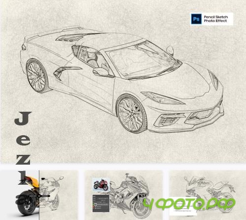 Pencil Sketch Photo Effect - 9HMKJMJ