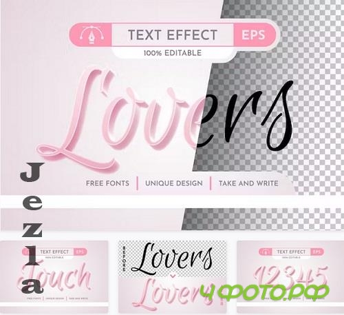 lovers Editable Text Effect - 92008246