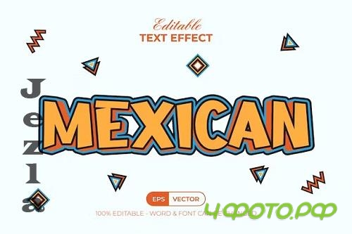 Mexican Text Effect Retro Style - 92008503