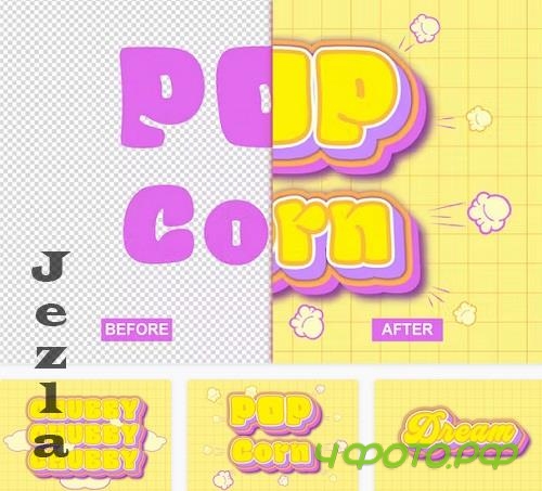 Popcorn Text Effect - QJQBWMS