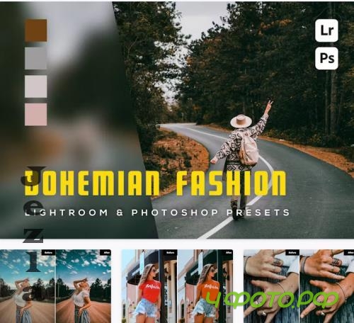 6 Bohemian Fashion Lightroom and Photoshop Presets - B3Y8NME