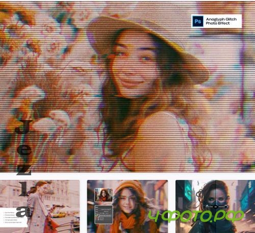 Anaglyph Glitch Photo Effect - BE4WWD5