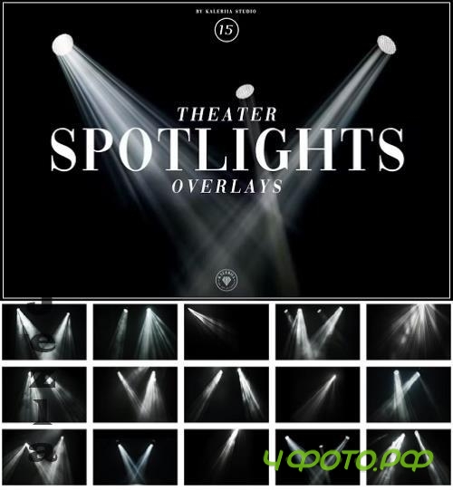 Theater Spotlights Overlays - L4X9JKZ