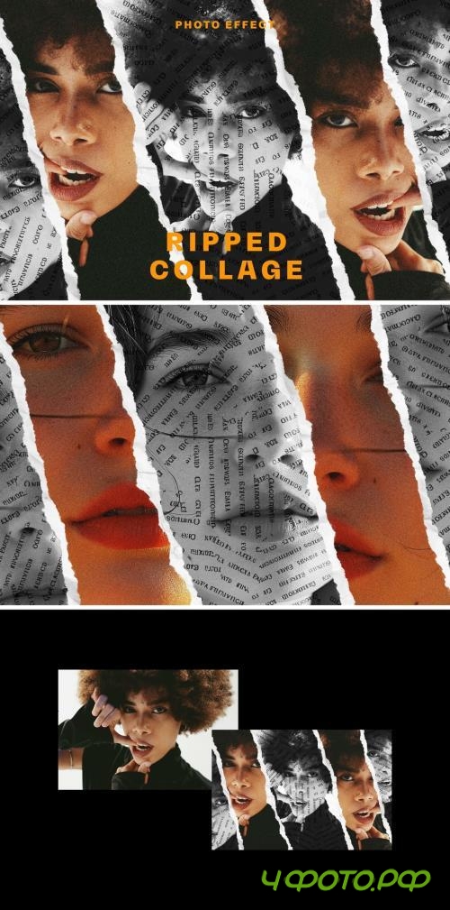 Ripped Paper Photo Effect