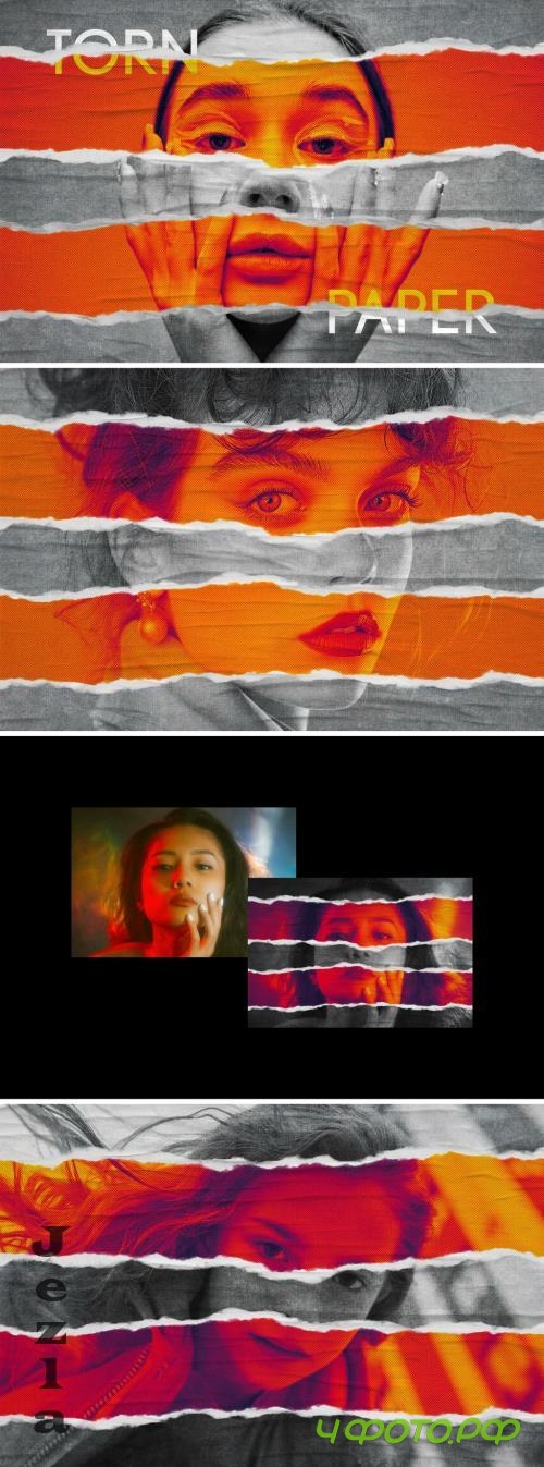 Acid Torn Paper Photo Effect - 278655725