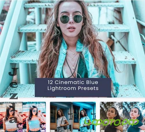 12 Cinematic Blue Lightroom Presets - VHSGPN4