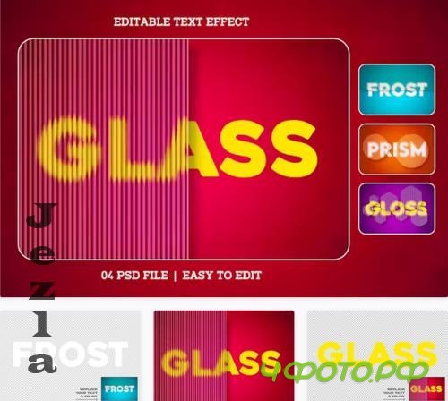 Frosted Glass Text Effect Set - Z858FUA