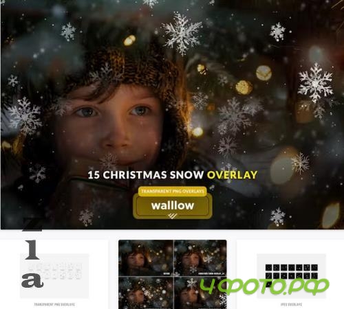 Snow and snowflakes photo overlays - 281004281