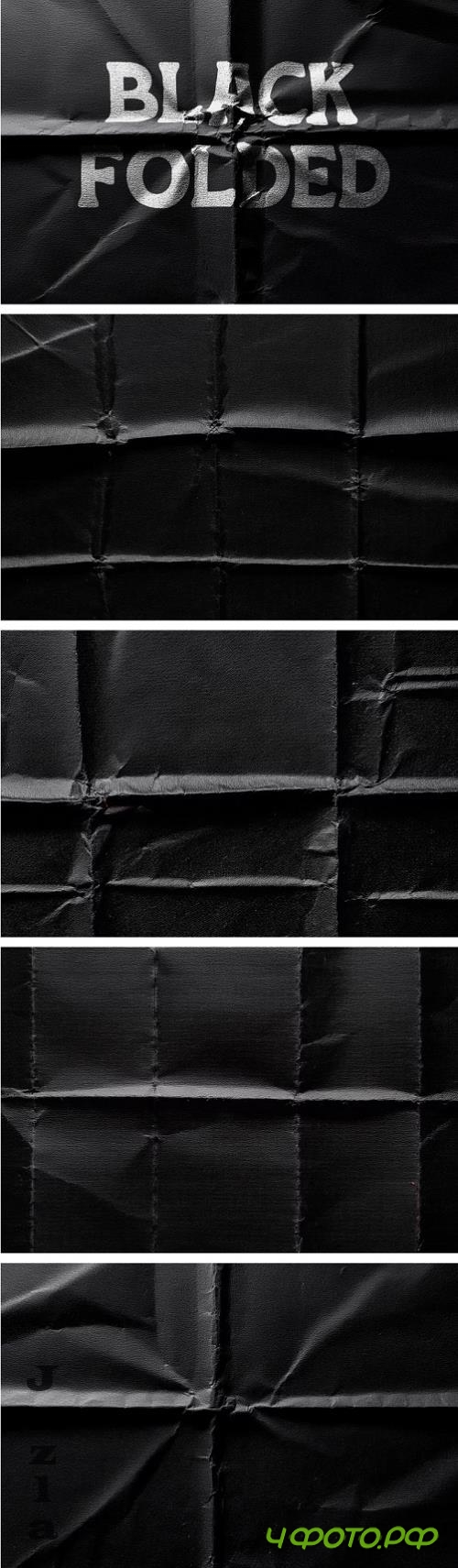 Black Folded Paper Texture - WBQU39E