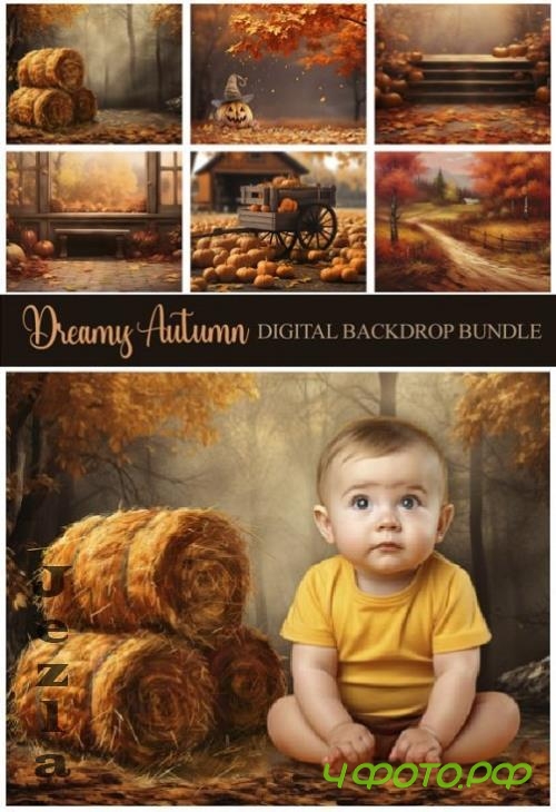 Dreamy Autumn V1 Digital Backdrop Bundle