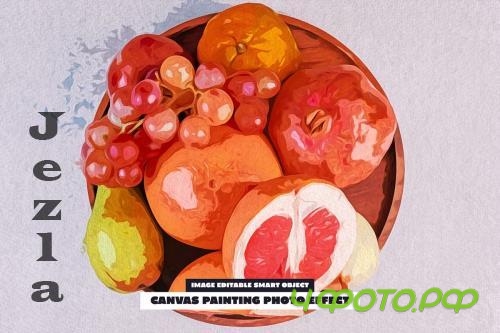 Canvas Painting Photo Effect - 283608919