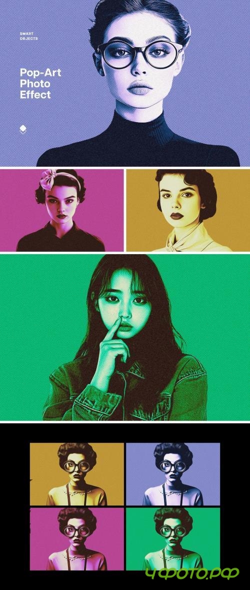 Pop Art Duotone Photo Effect - 283650451