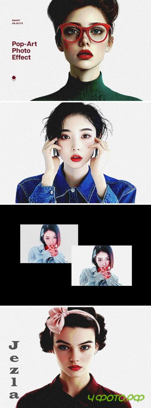 Dotted Pop Art Photo Effect 283650612