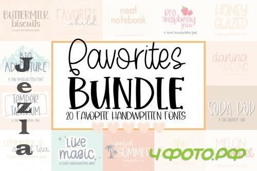 Favorites Font Bundle - 20 Premium Fonts