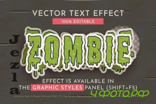 Zombie Sticker Editable Text Effect - 283656859