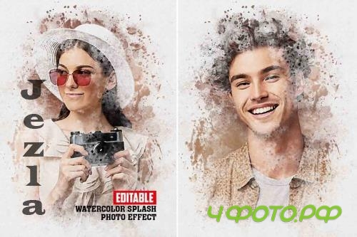 Watercolor Splash Art Photo Effect 10