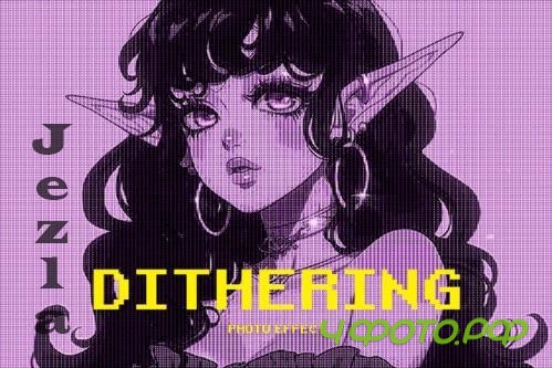 Dithering Photo Effect - 285414224 Dithering Photo Effect - 285414224
