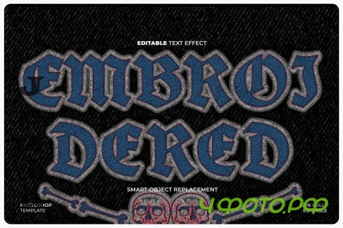 Embroidery Text Effect - W2AU8ES