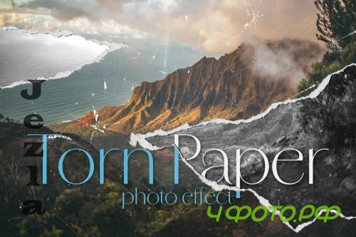 Torn Paper Photo Effect Mockup - 285506914 Torn Paper Photo Effect Mockup - 285506914