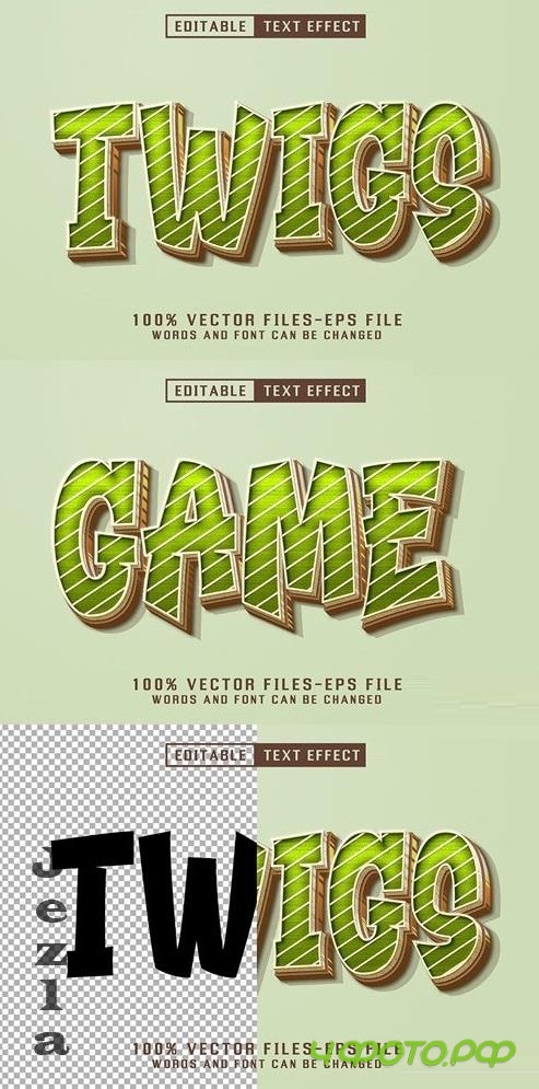 Twigs Cartoon Text - Editable Text Effect - D9RAMPH Twigs Cartoon Text - Editable Text Effect - D9RAMPH