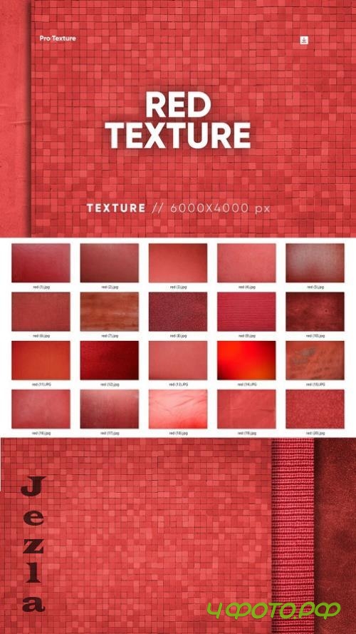 20 Red Textures HQ - 286511849