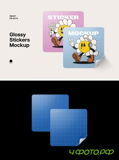 Two Stickers Mockup Scene - 287035660