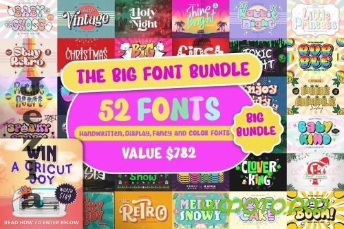 The Big Font Bundle - 52 Premium Fonts