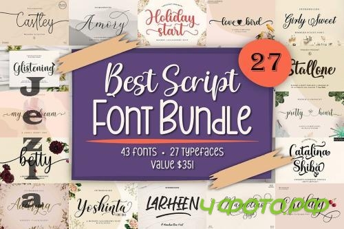 Best Script Font Bundle - 27 Premium Fonts