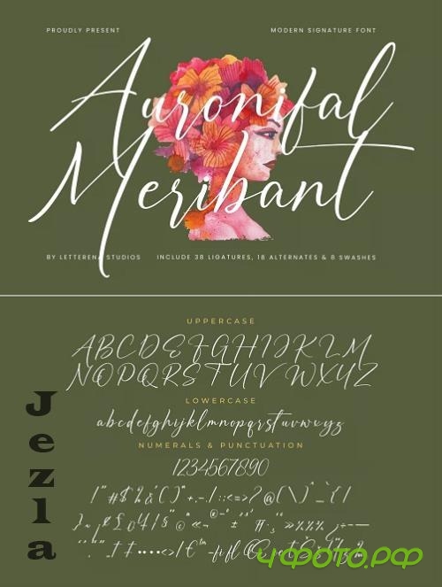 Auronifal Meribant Modern Signature Font - A56MWY2 Auronifal Meribant Modern Signature Font - A56MWY2