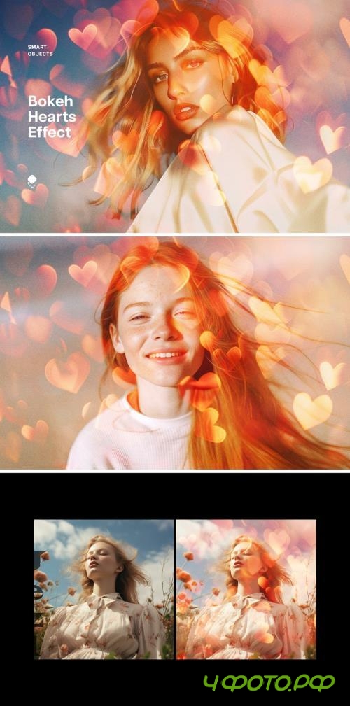 Bokeh Hearts Overlay Photo Effect - 280940994 Bokeh Hearts Overlay Photo Effect - 280940994
